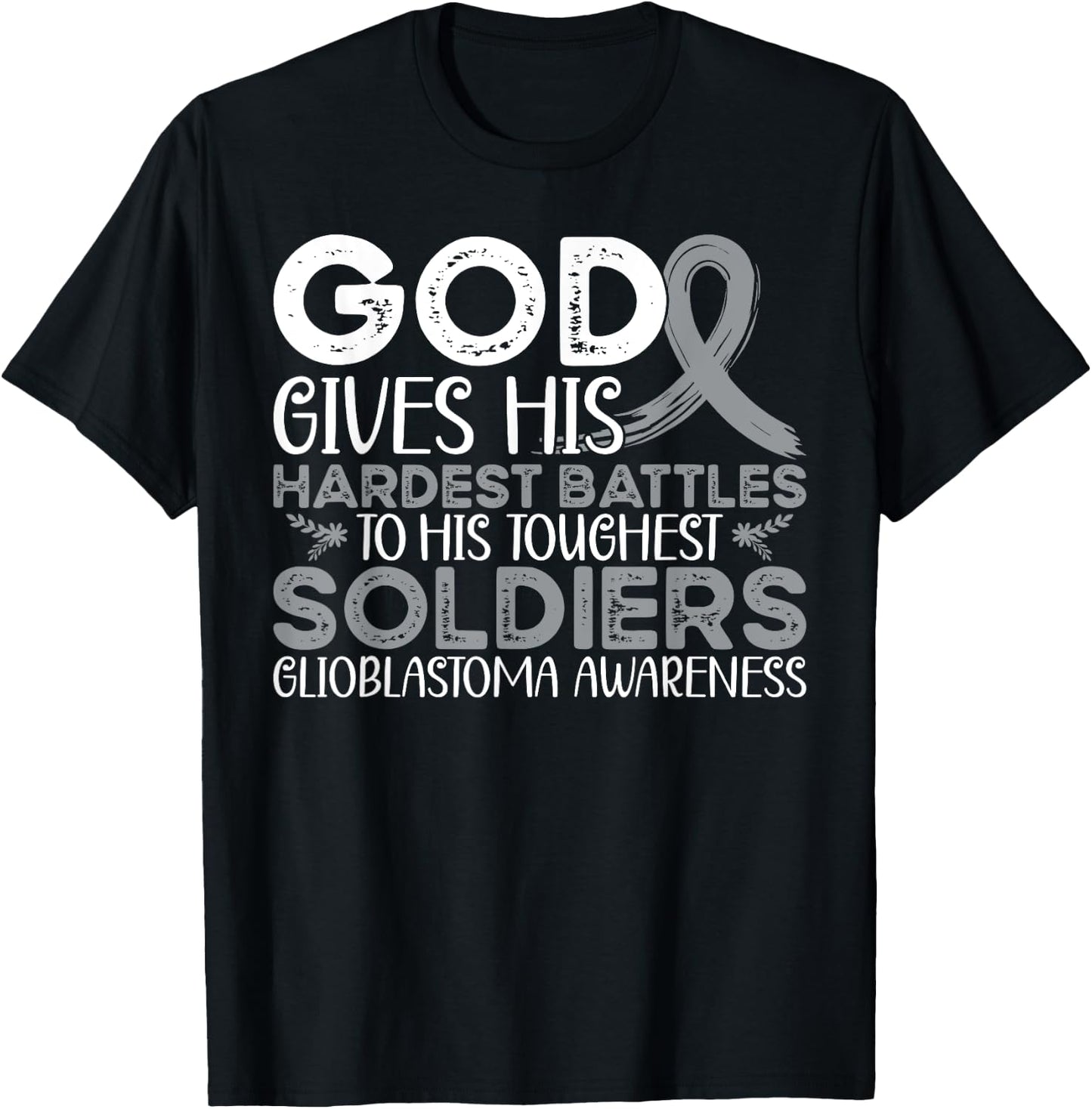 Glioblastoma Awareness Glioblastoma Warrior T-Shirt - T-Shirt | Black