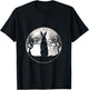 Scary Bunny Moon Night Rabbit T-Shirt - T-Shirt | Black