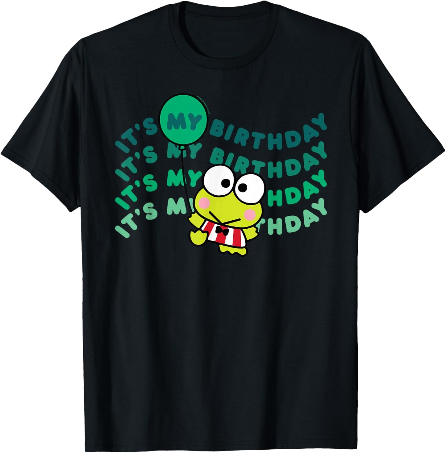 Keroppi It's My Birthday T-Shirt - T-Shirt | Black