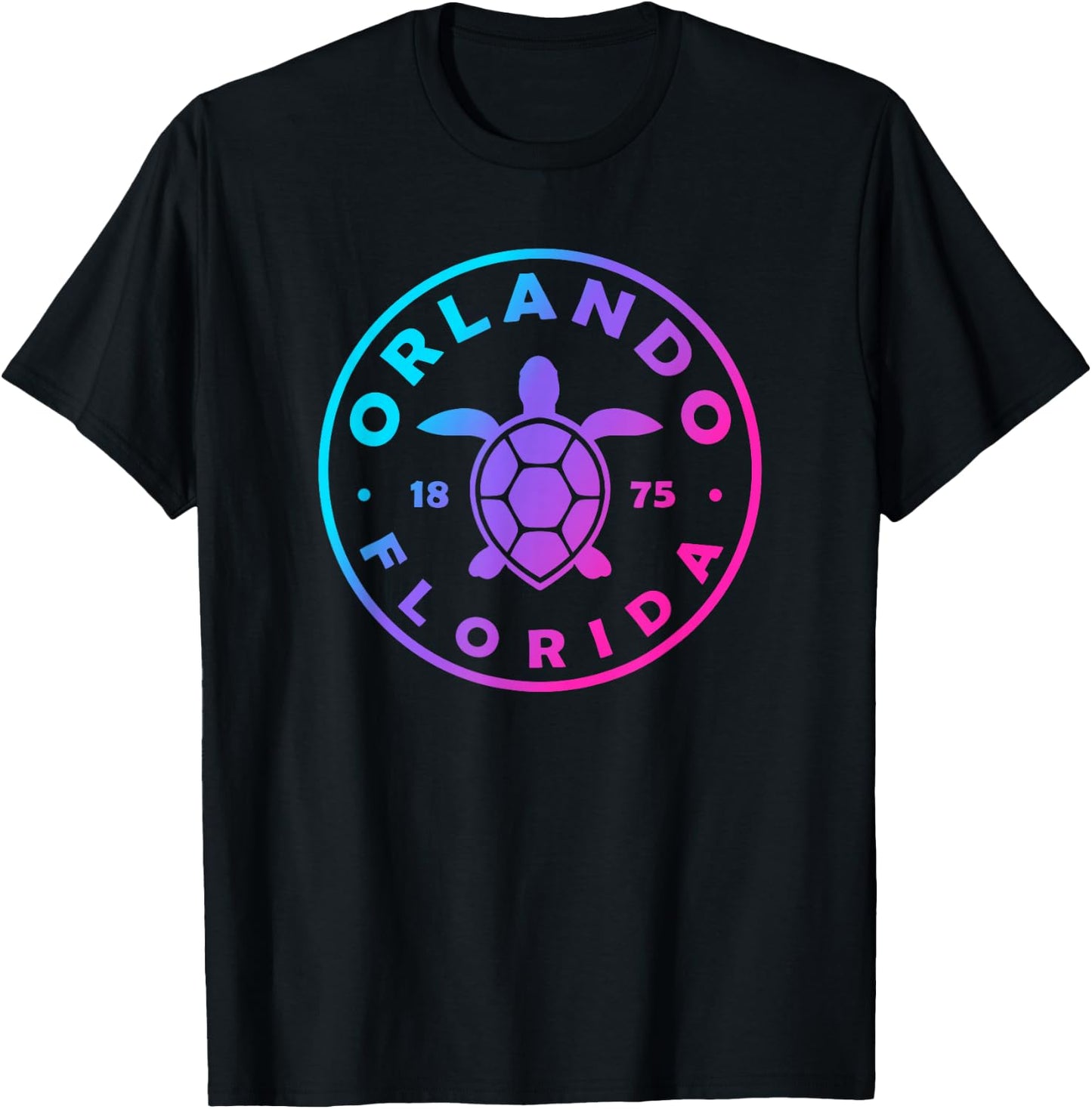 Orlando Florida Sea Turtle Tie Dye Beach Vacation T-Shirt - T-Shirt | Black