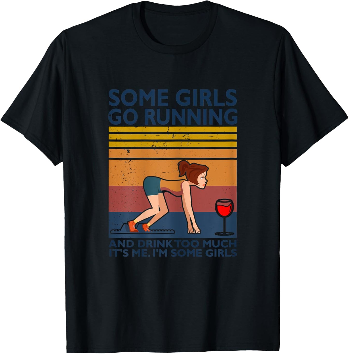 Jogger Marathon Alcohol Jogging Girls Funny Women Run T-Shirt - T-Shirt | Black