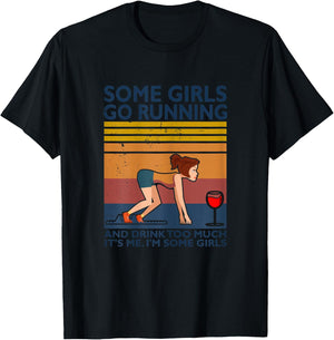 Jogger Marathon Alcohol Jogging Girls Funny Women Run T-Shirt - T-Shirt | Black