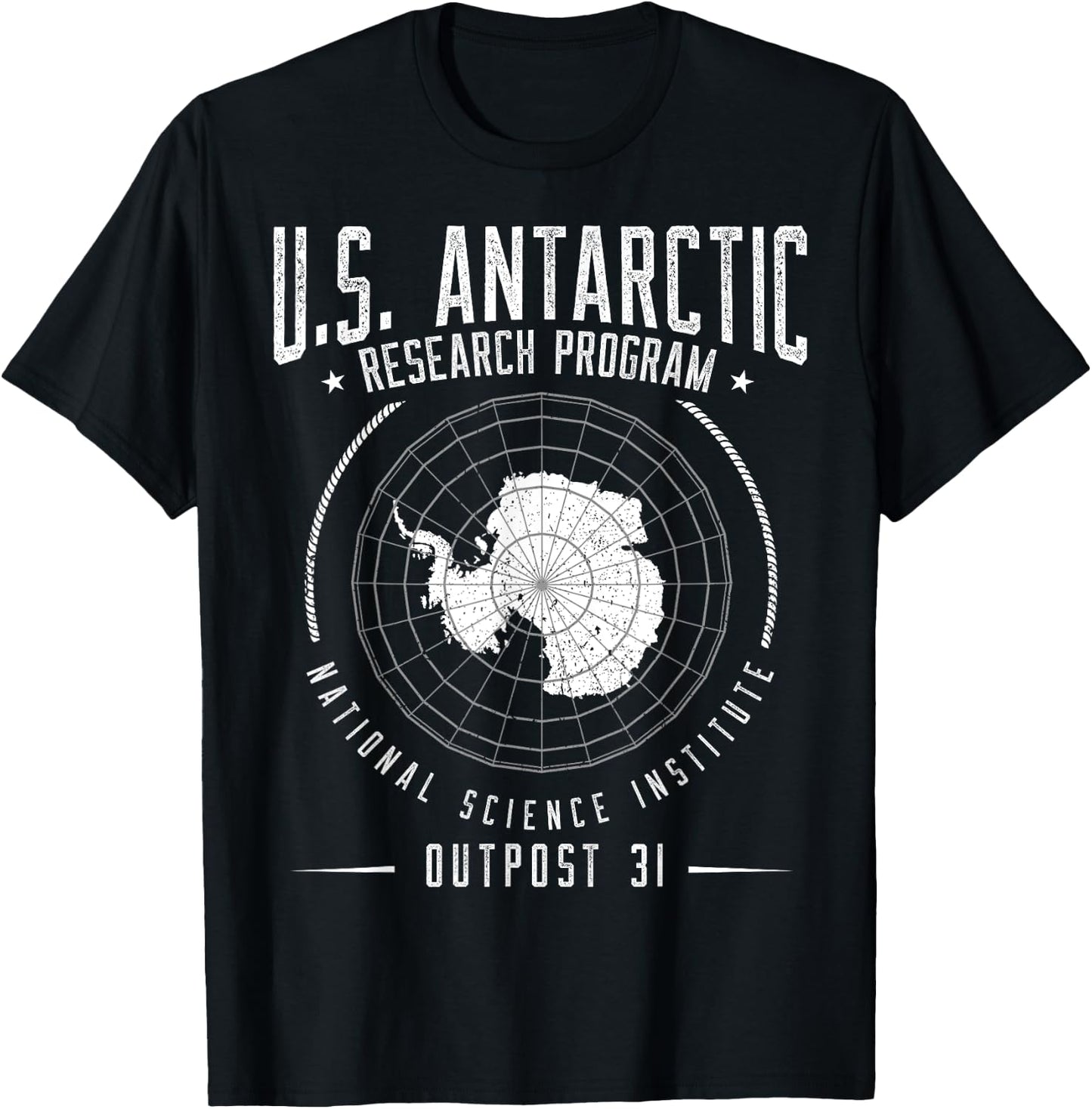 Antarctica - South Pole - Antarctic Circle Outpost 31 T-Shirt - T-Shirt | Black