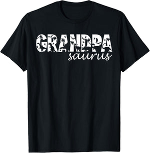 Grandpasaurus T Rex Dinosaur Grandpa Saurus Family Matching T-Shirt - T-Shirt | Black