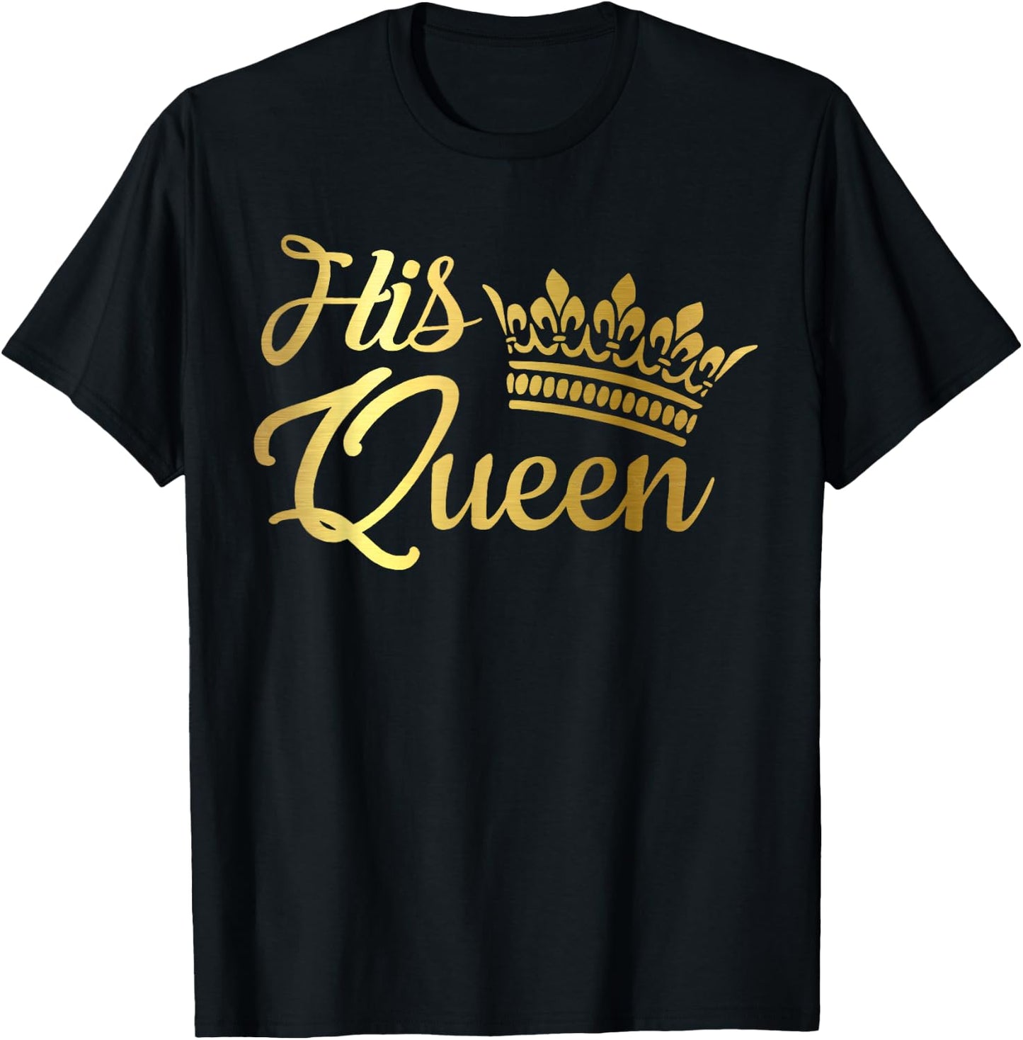 King Queen Wife Husband Boyfriend Girlfriend Matching Couple T-Shirt - T-Shirt | Black