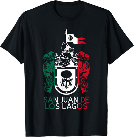 San Juan De Los Lagos Jalisco Estado Mexico Escudo Eagle T-Shirt - T-Shirt | Black