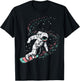 Astronaut Surfing Space Galaxy Surf Surfer Men Women Kids T-Shirt - T-Shirt | Black