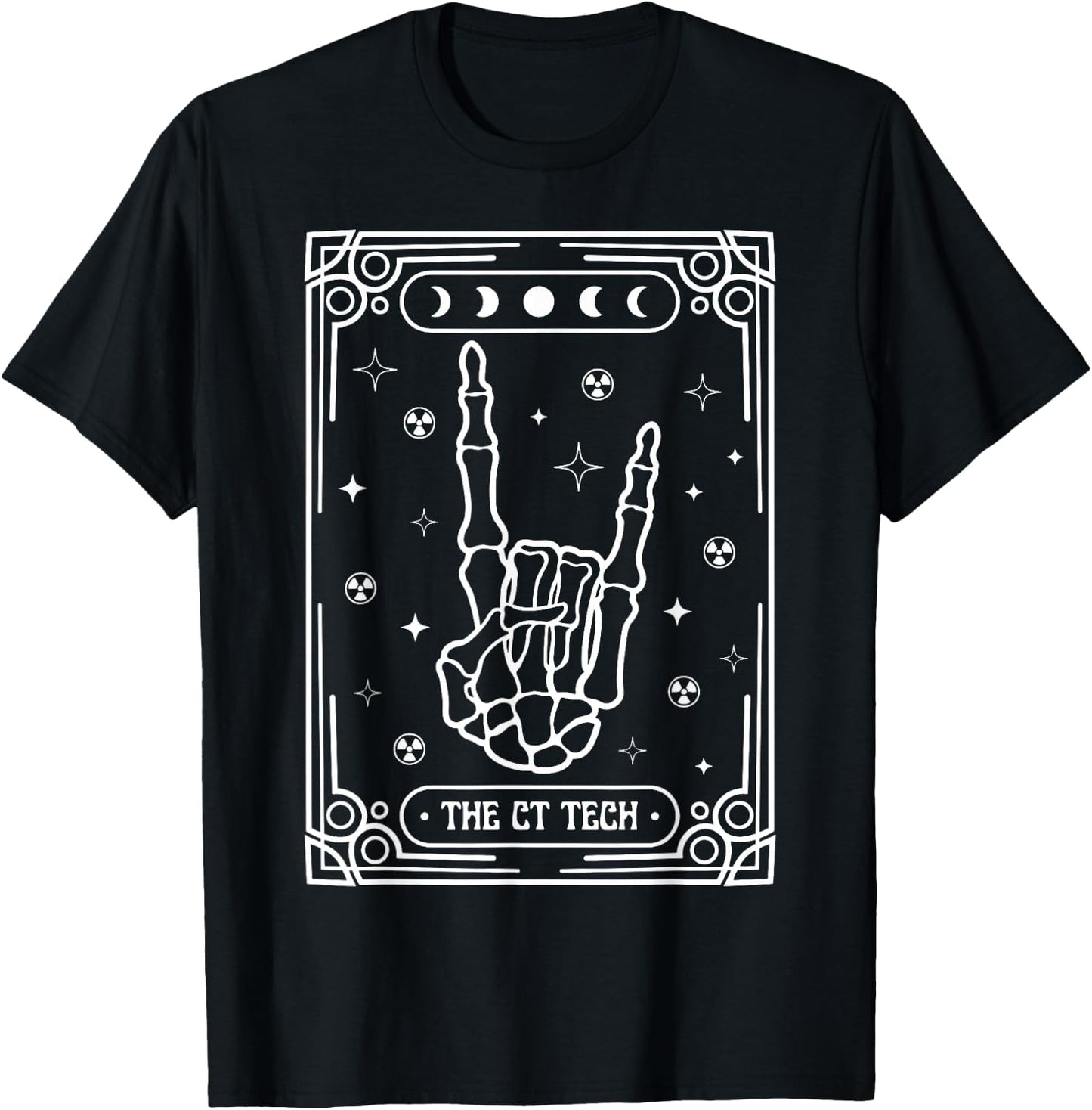 Retro CT Tech Tarot Card Radiology X-ray Tech Technologist T-Shirt - T-Shirt | Black