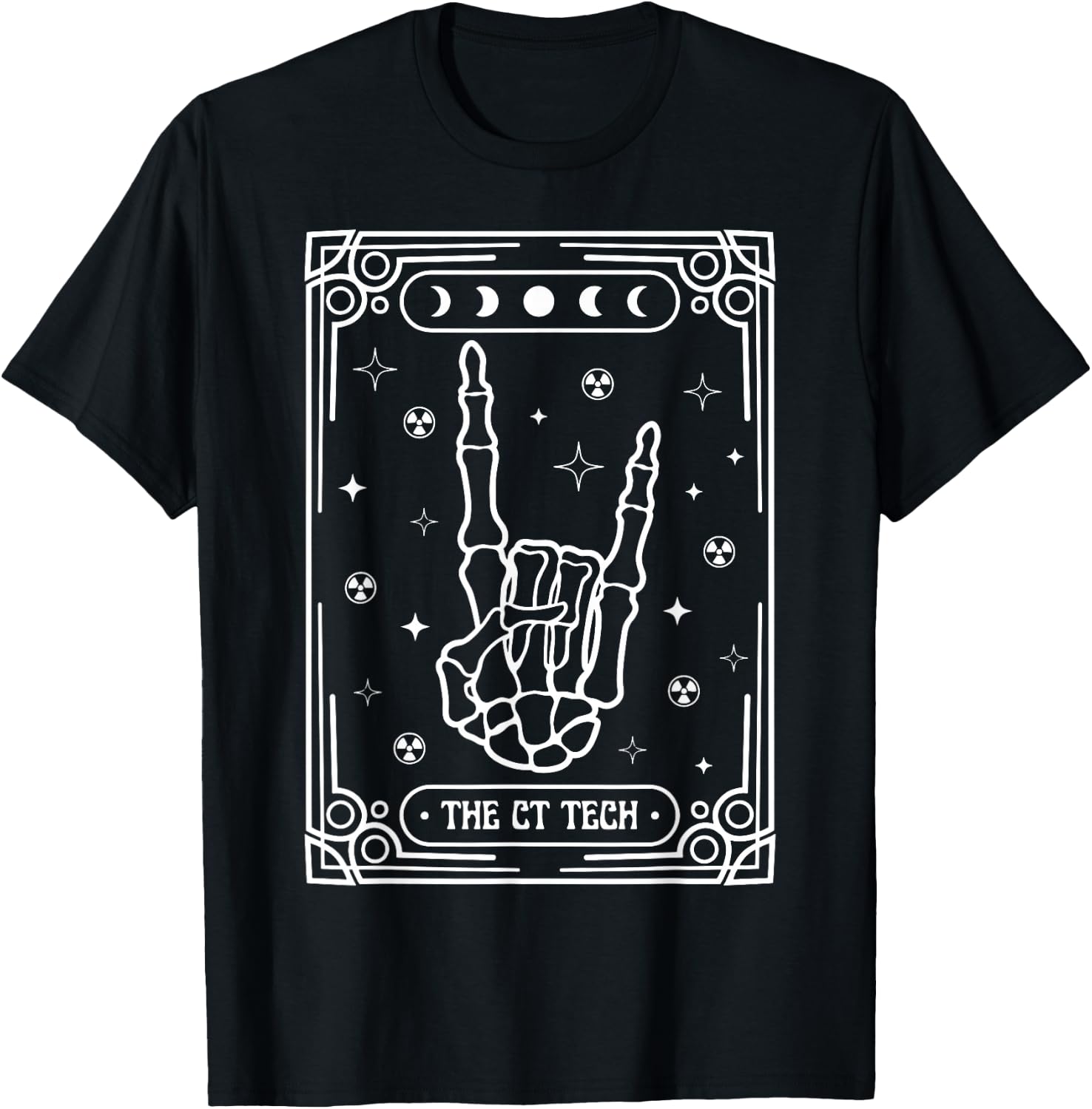 Retro CT Tech Tarot Card Radiology X-ray Tech Technologist T-Shirt - T-Shirt | Black