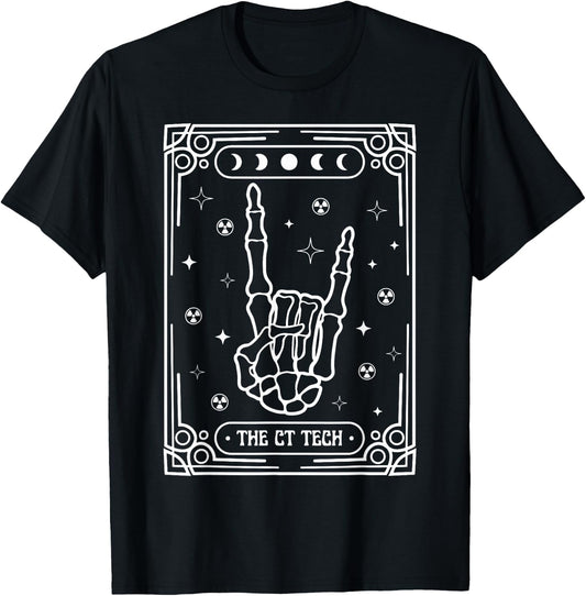 Retro CT Tech Tarot Card Radiology X-ray Tech Technologist T-Shirt - T-Shirt | Black