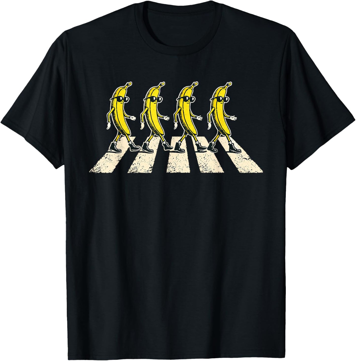 Retro Banana Novelty Men Women Kids Funny Banana T-Shirt - T-Shirt | Black