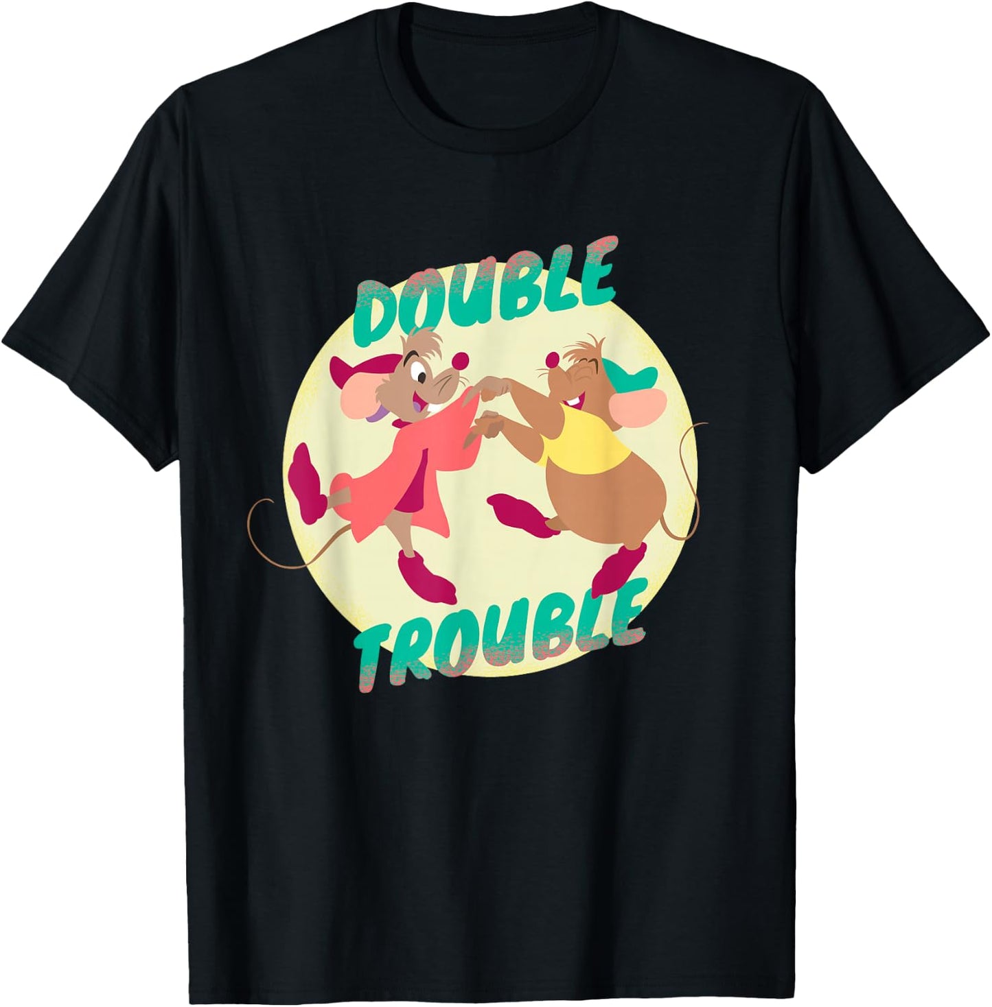 Disney Cinderella Jaq and Gus Double Trouble Small T-Shirt - T-Shirt | Black