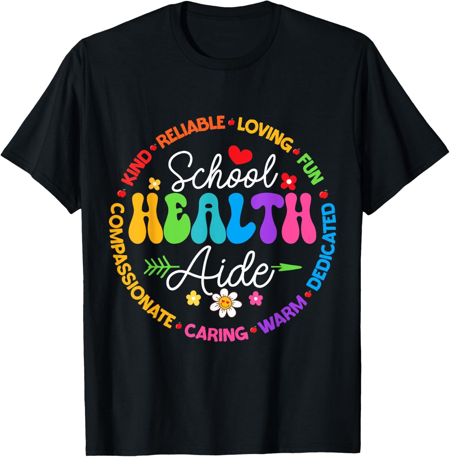 School Health Aide Squad Funny Back To School Nurse Squad T-Shirt - T-Shirt | Black