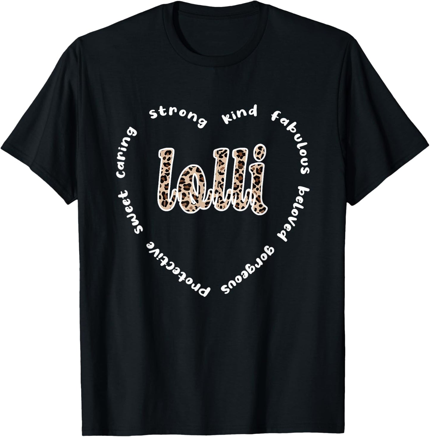 Lolli Heart | Lolli Grandmother Appreciation Lolli Grandma T-Shirt - T-Shirt | Black