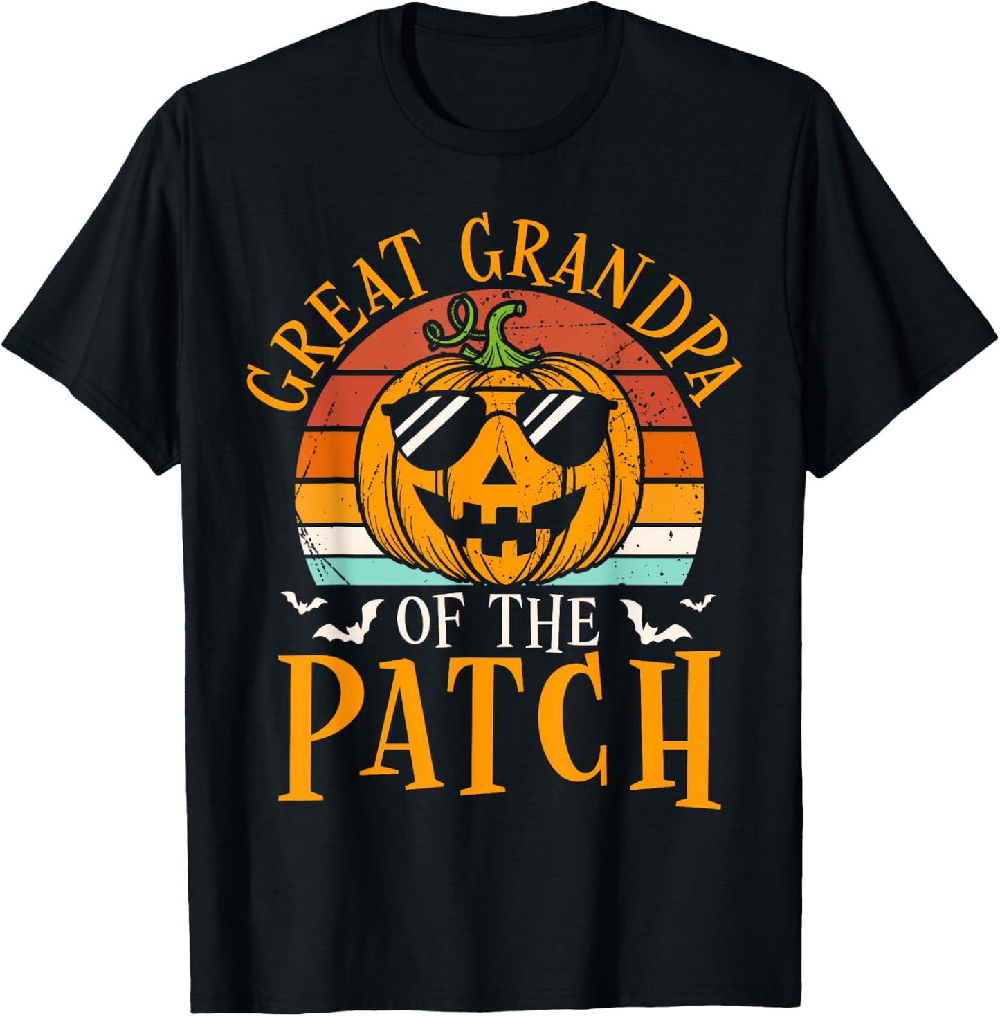 Great Grandpa Of The Patch Pumpkin Family Halloween Costume T-Shirt - T-Shirt | Black