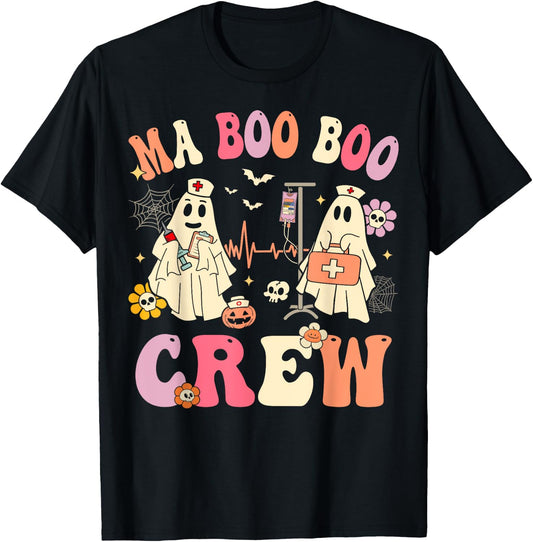 Medical Assistant Boo Crew Funny MA Halloween T-Shirt - T-Shirt | Black
