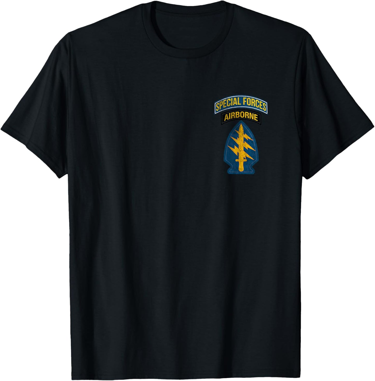 Special Forces Airborne SF Green Beret Logo Military Veteran T-Shirt - T-Shirt | Black