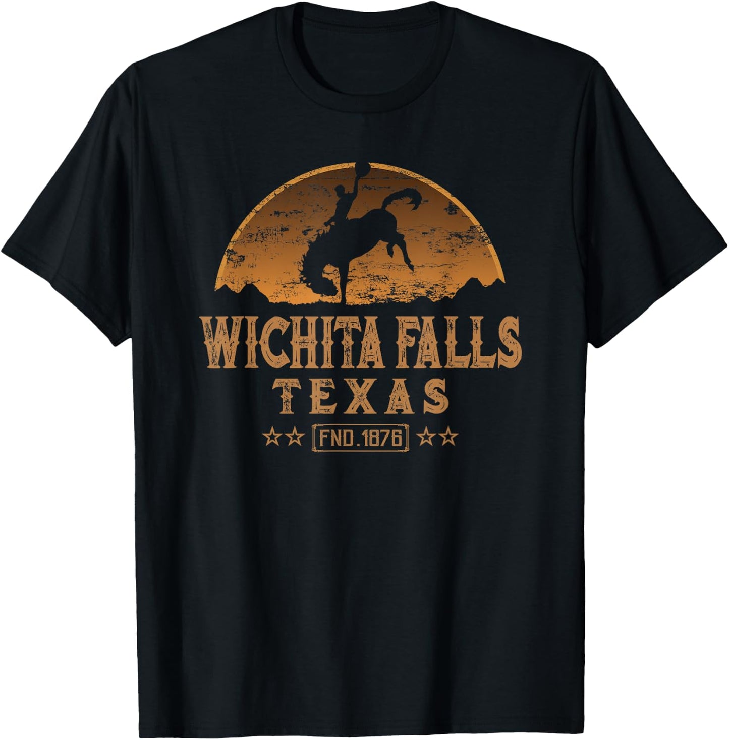 Wichita Falls Texas TX Rodeo Cowboy T-Shirt - T-Shirt | Black