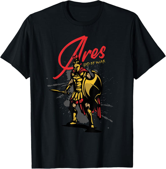 Greek Mythology or Ares God of War or Ancient Greek God T-Shirt - T-Shirt | Black