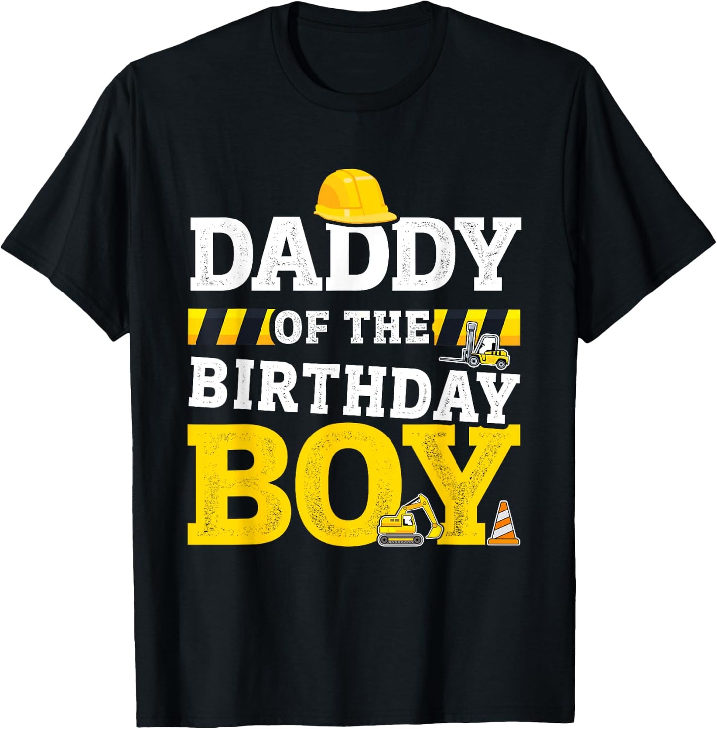Daddy of the birthday boy matching family construction party T-Shirt - T-Shirt | Black