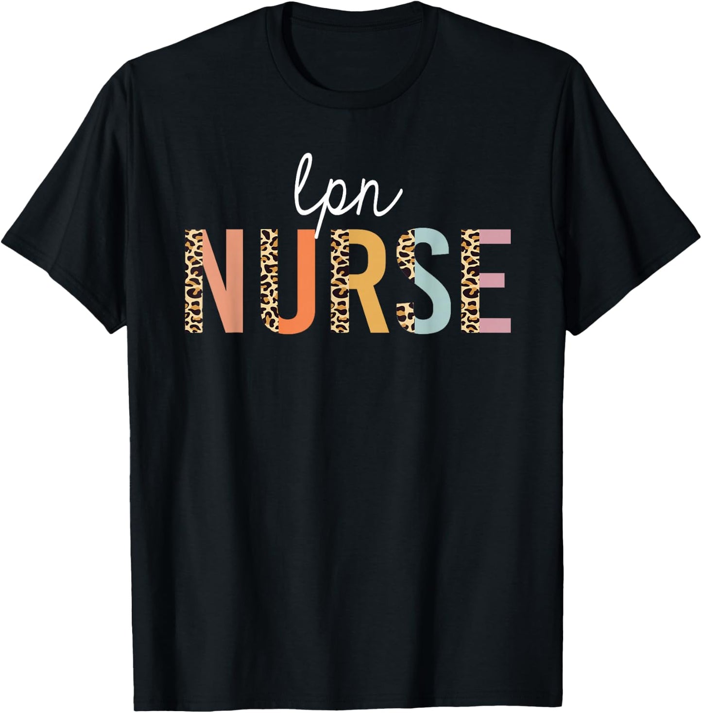 LPN Nurse Leopard Print Licensed Practical Nursing Women T-Shirt - T-Shirt | Black