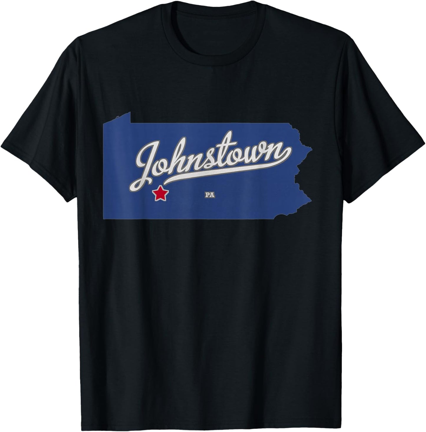 Johnstown Pennsylvania PA Map T-Shirt - T-Shirt | Black