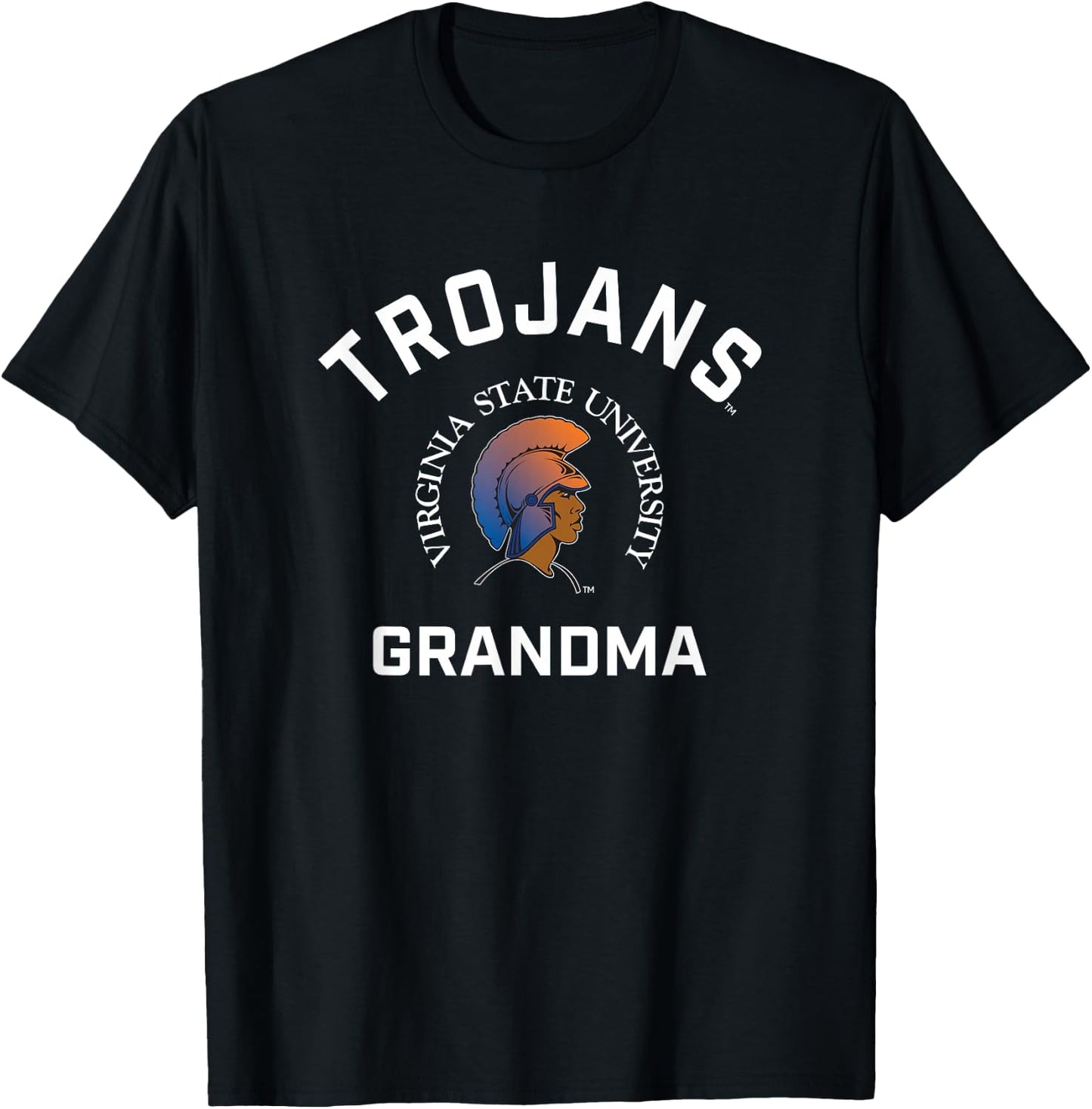 Virginia State University VSU Trojans Arched Grandma T-Shirt - T-Shirt | Black