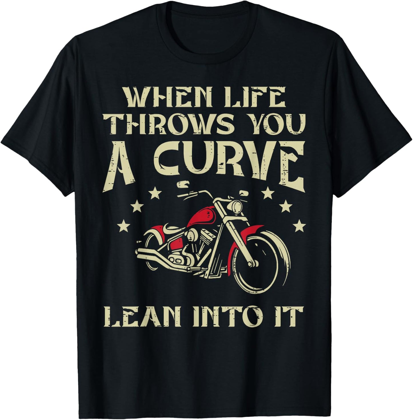 Biker When Life Throws You A Curve Motorcycle Men Women Kids T-Shirt - T-Shirt | Black