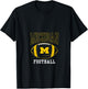 University of Michigan Wolverines U of M Football Ball V-Neck T-Shirt - T-Shirt | Black