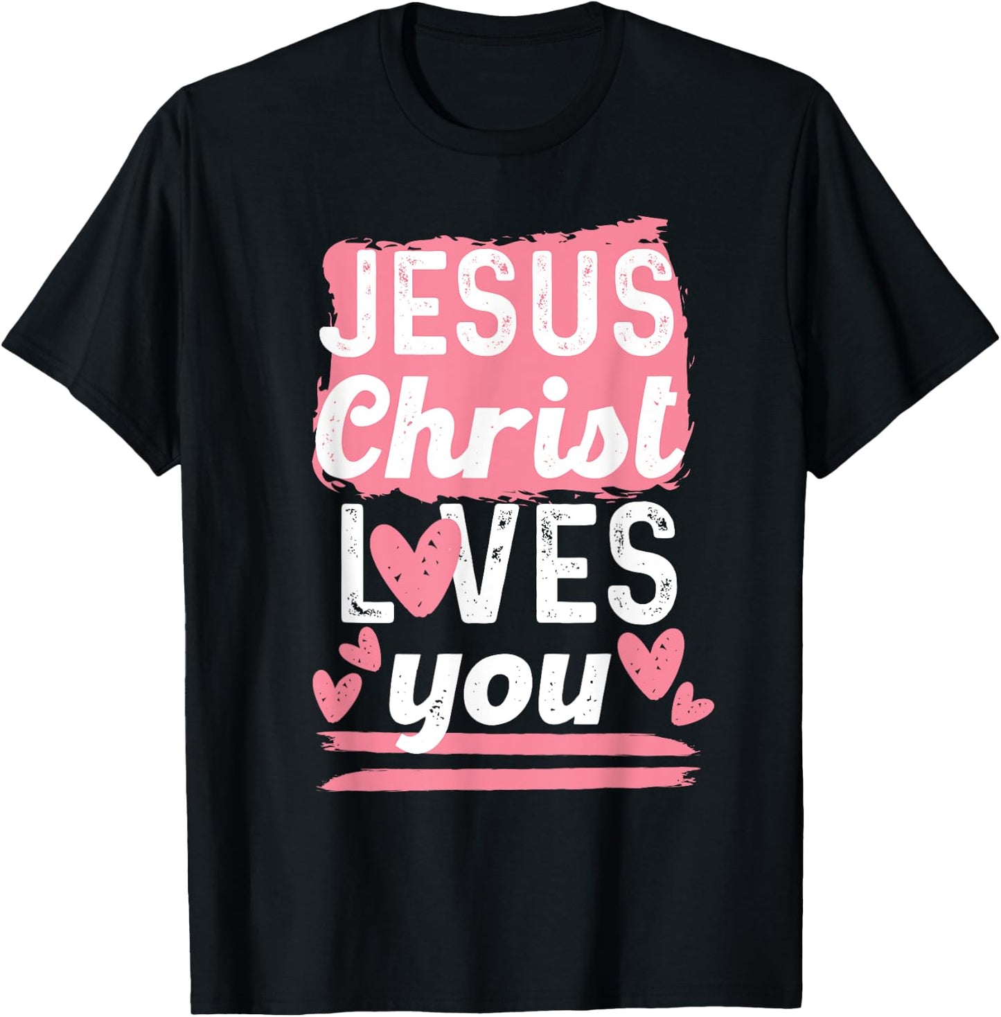Jesus christ loves you Women and Girl T-Shirt - T-Shirt | Black