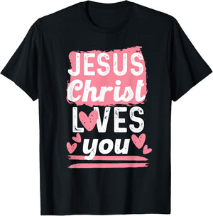 Jesus christ loves you Women and Girl T-Shirt - T-Shirt | Black