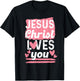 Jesus christ loves you Women and Girl T-Shirt - T-Shirt | Black
