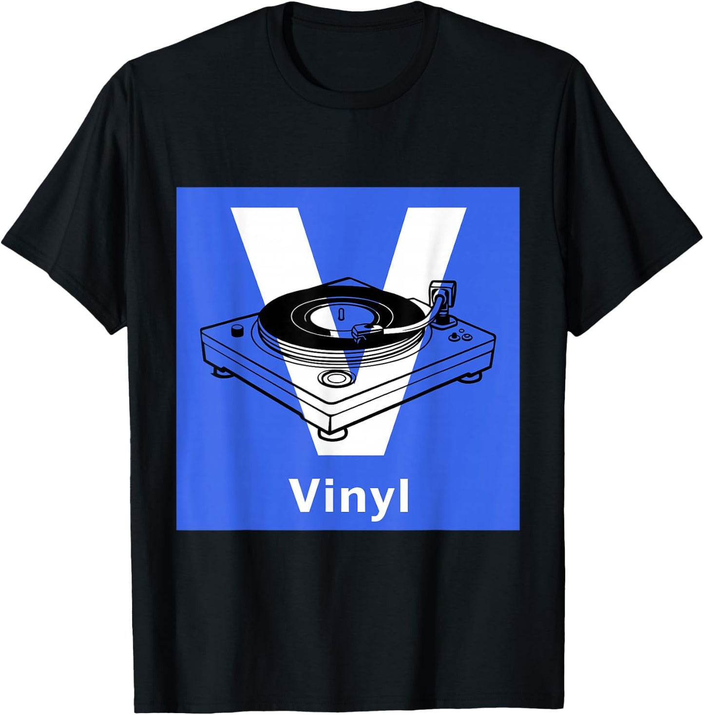 Old School DJ Retro Vinyl Collector Vintage Turntable T-Shirt - T-Shirt | Black