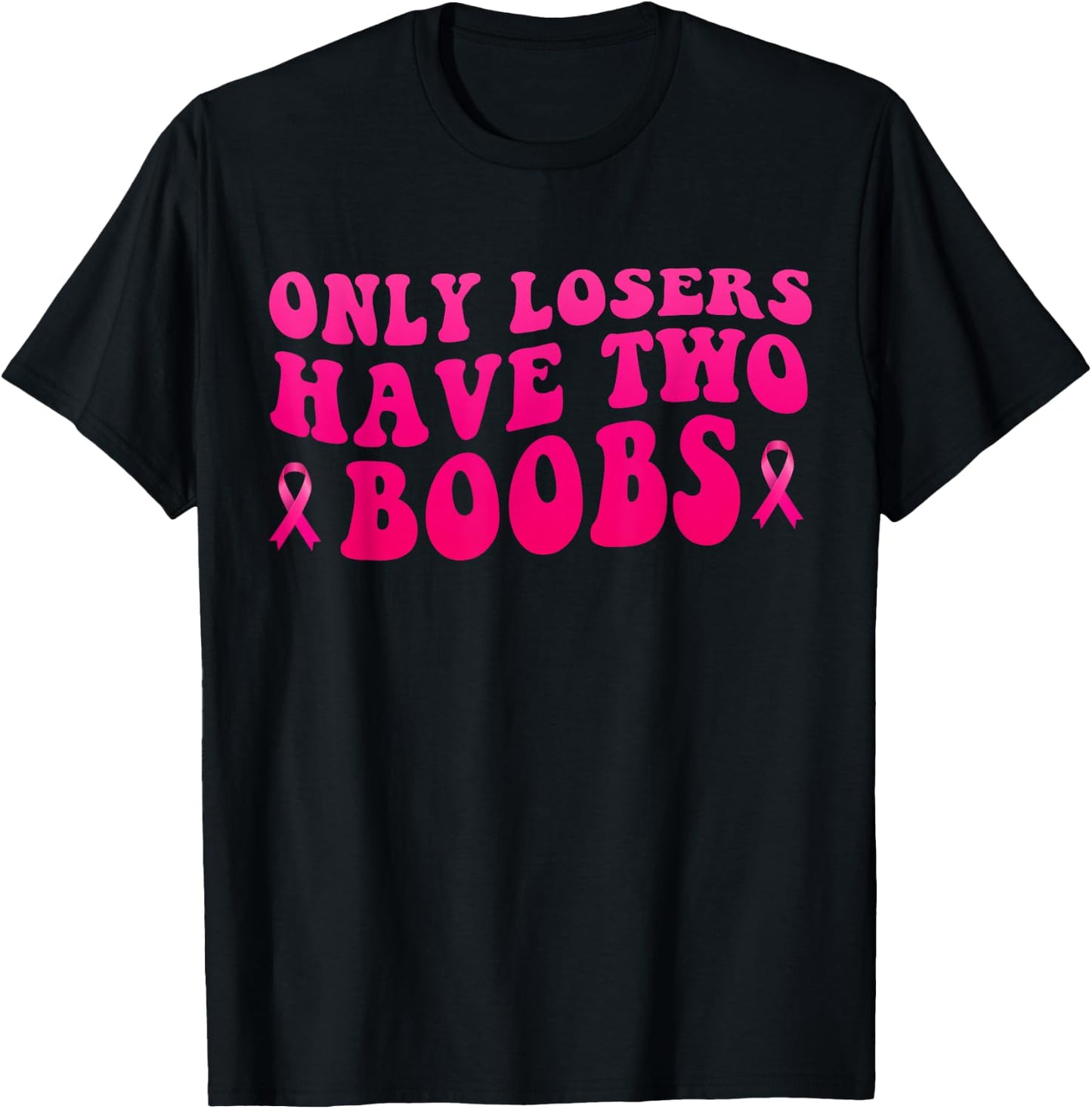 Funny Mastectomy Breast Cancer Awareness T-Shirt - T-Shirt | Black