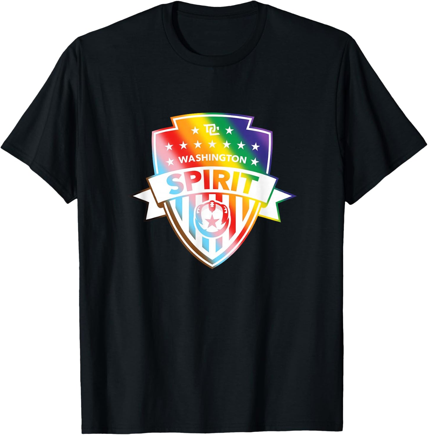 NWSL Washington Spirit Pride Crest T-Shirt - T-Shirt | Black