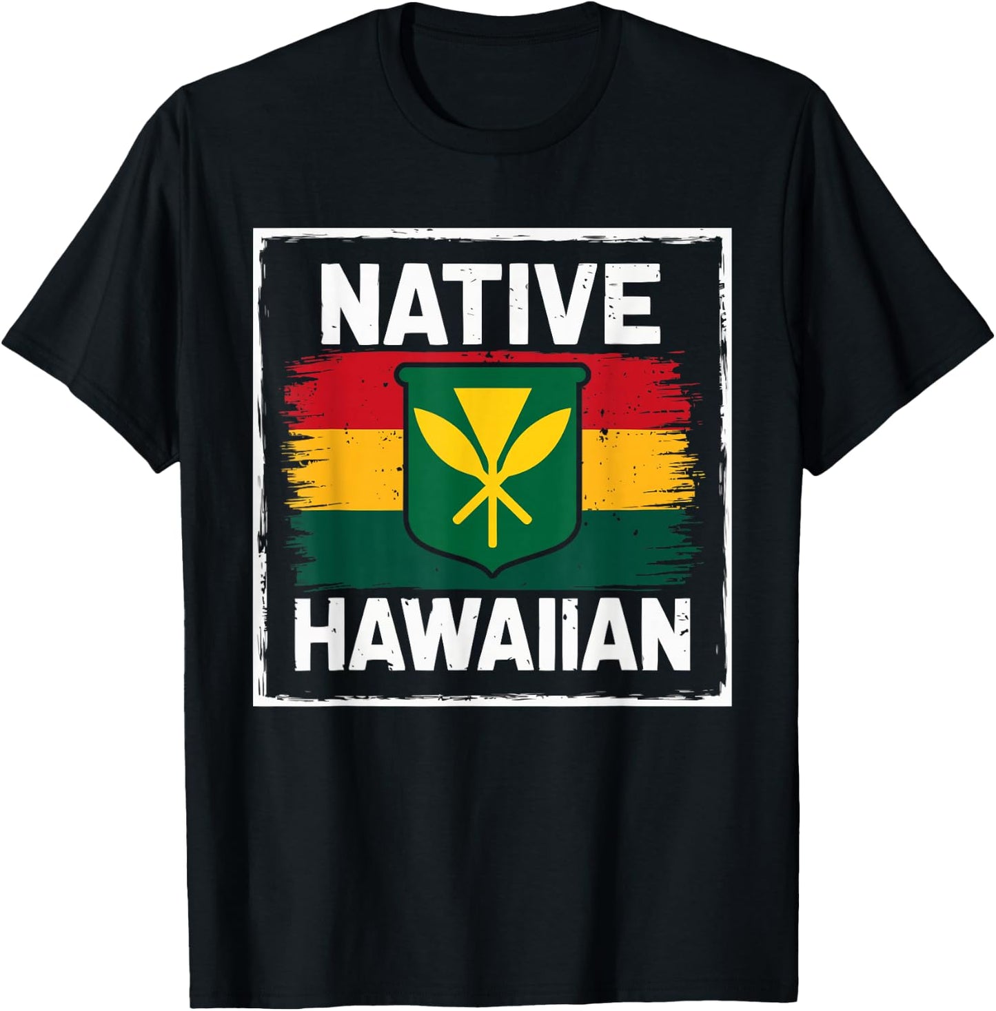 Kanaka Maoli Native Hawaiian Islands Hawaii Flag T-Shirt - T-Shirt | Black