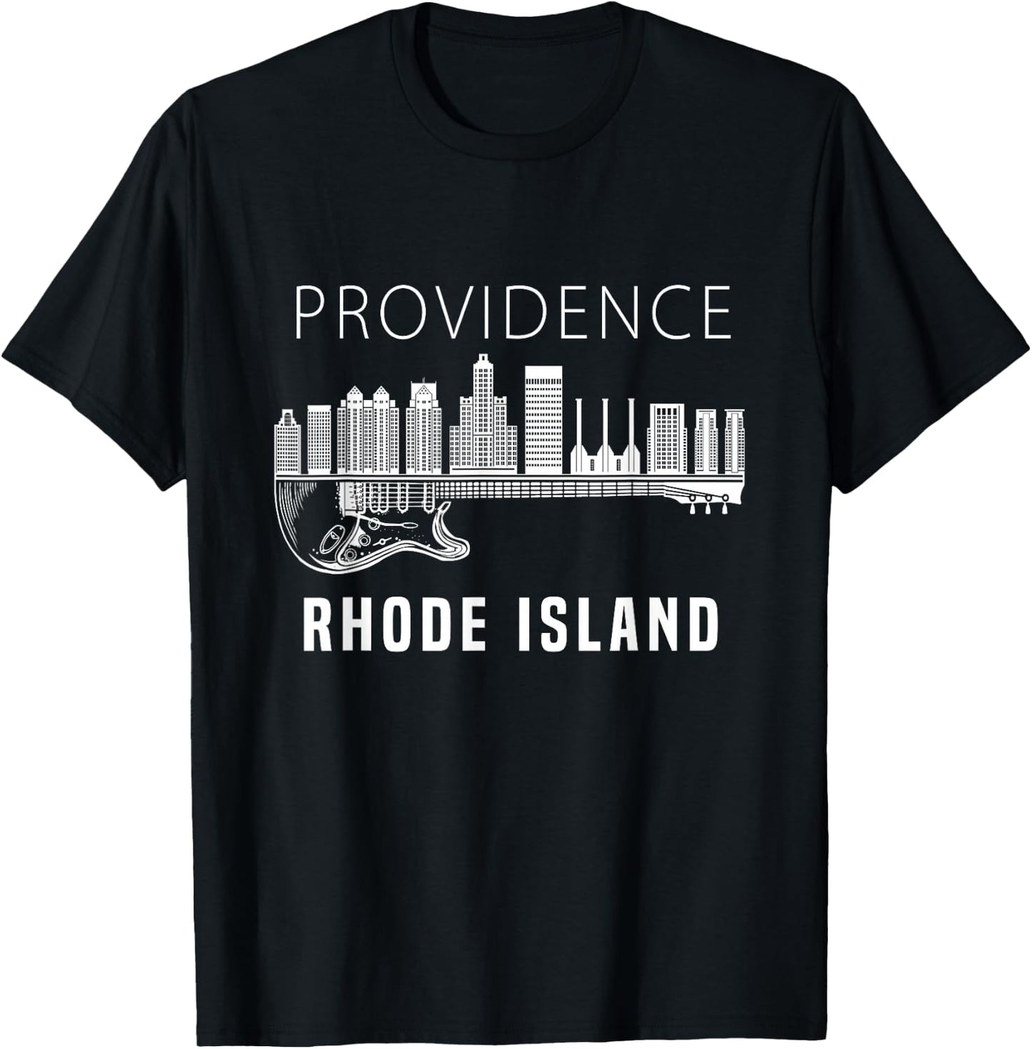 Providence City Skyline Music Rhode Island Providence T-Shirt - T-Shirt | Black