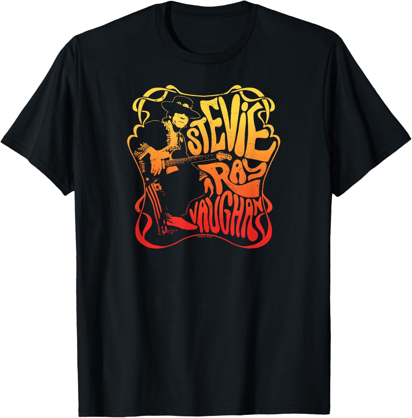 Stevie Ray Vaughan - Psychedelic Blues Rock Musician T-Shirt - T-Shirt | Black