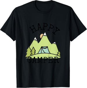 Kids Happy Camper Youth T-Shirt - T-Shirt | Black