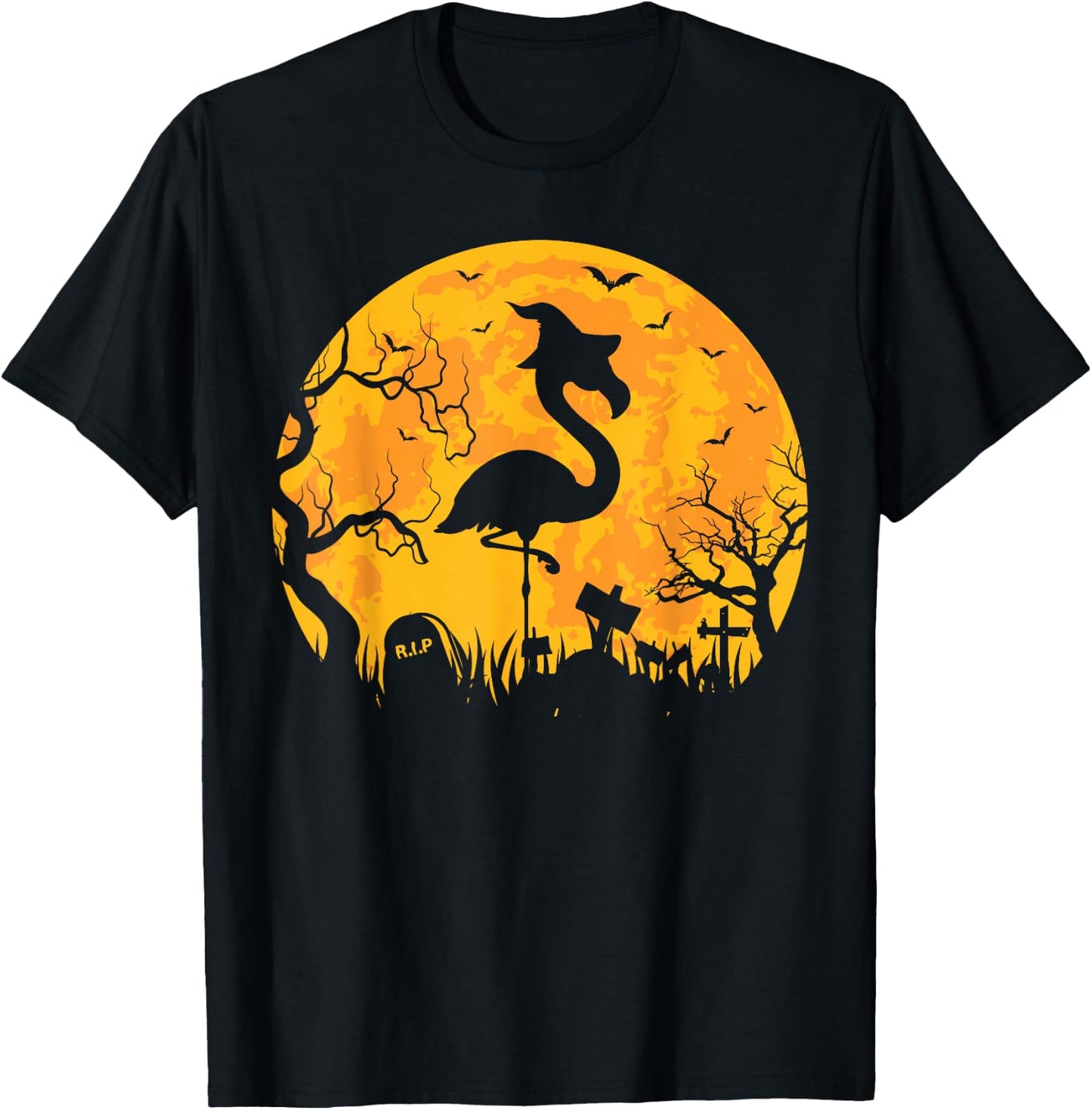 Spooky Flamingos For Halloween Flamingo Women T-Shirt - T-Shirt | Black
