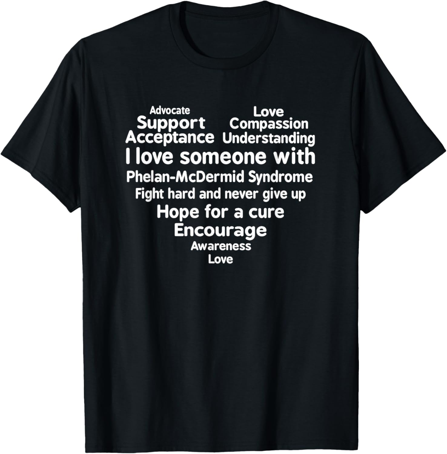 Phelan-McDermid 22q13 Support Awareness T Shirt T-Shirt - T-Shirt | Black