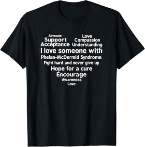 Phelan-McDermid 22q13 Support Awareness T Shirt T-Shirt - T-Shirt | Black