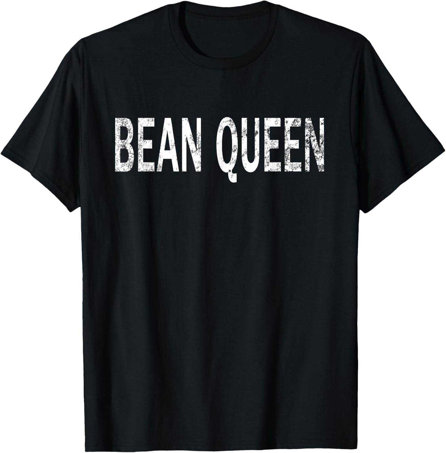 Vintage Bean Queen Distressed Coffee Enthusiast T-Shirt - T-Shirt | Black