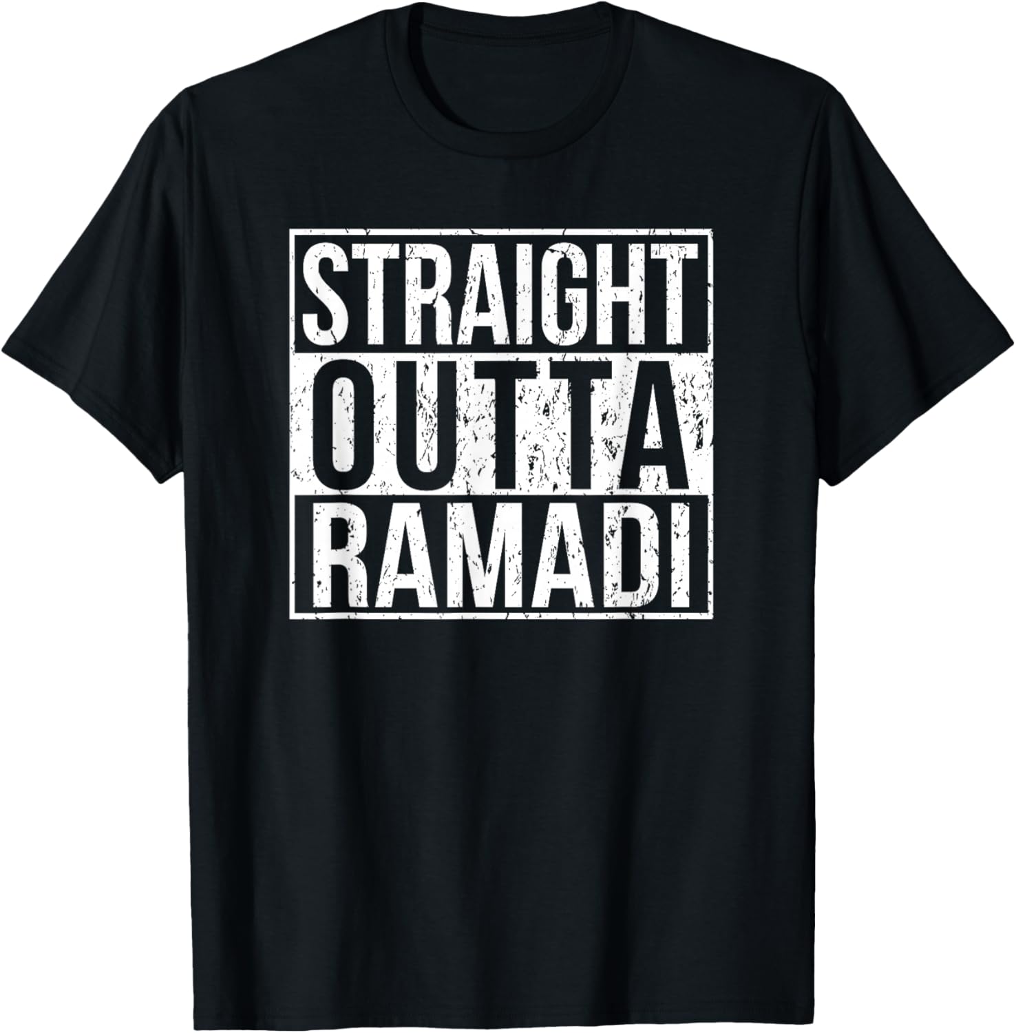 Straight Outta Ramadi Proud Veteran T-Shirt - T-Shirt | Black