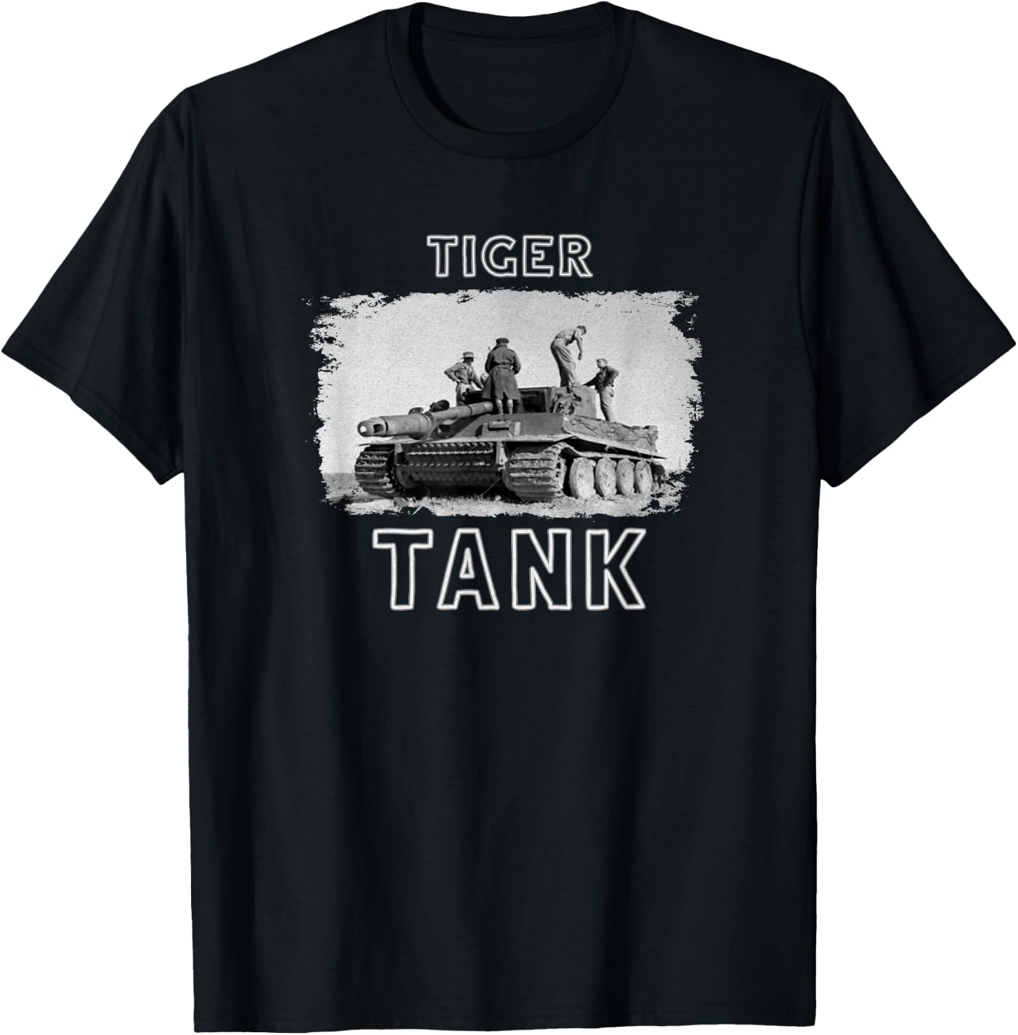 Tiger Tank - Cool Historical World War 2 (WW2) German Panzer T-Shirt - T-Shirt | Black