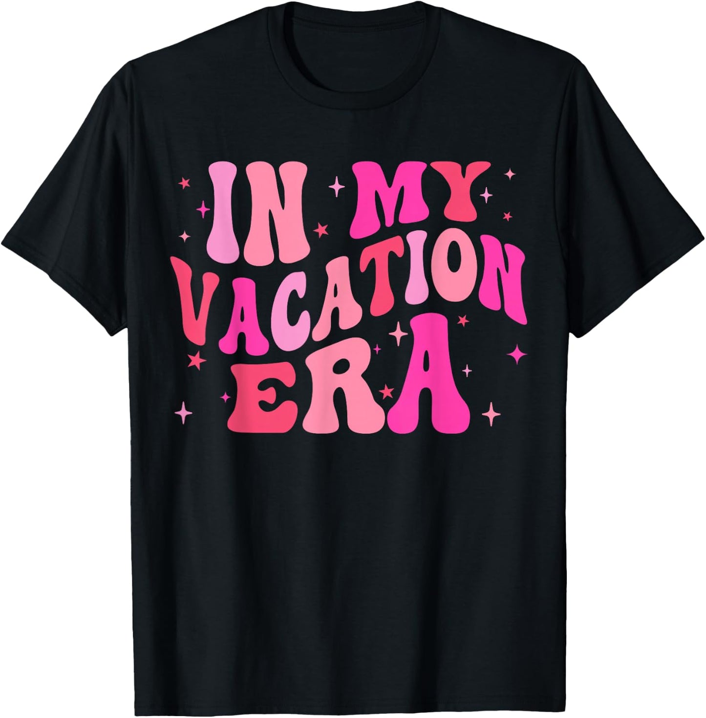 In My Vacation Era Summer Vacation Family Vacay Beach Squad T-Shirt - T-Shirt | Black