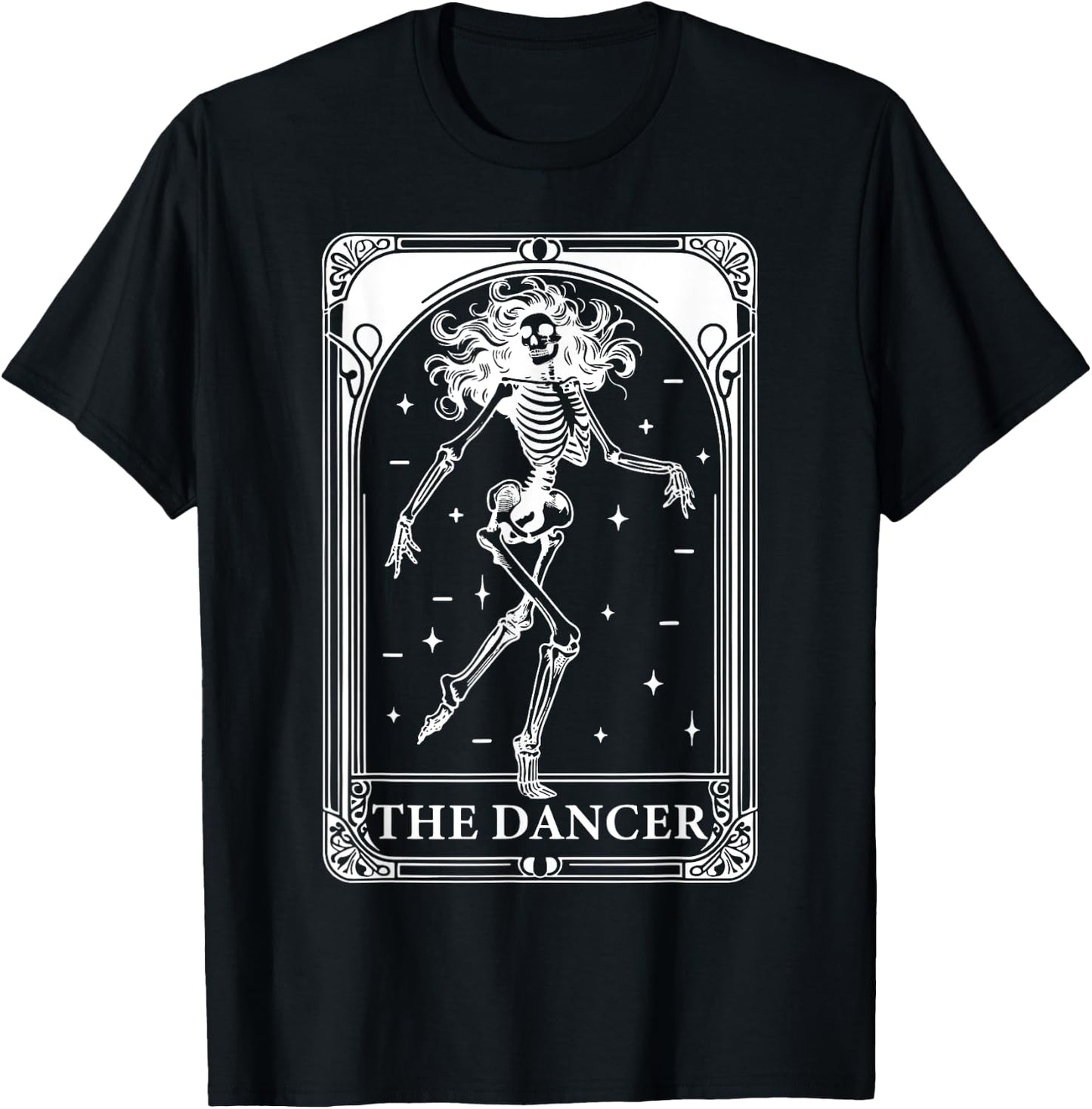 Dancer Tarot Card Skeleton Dancing Daughter Teacher Mom T-Shirt - T-Shirt | Black