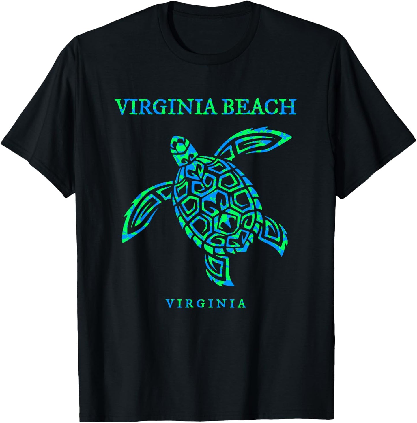 Virginia Beach Virginia Sea Turtle Vacation Souvenir Women Girls Kids T-Shirt - T-Shirt | Black