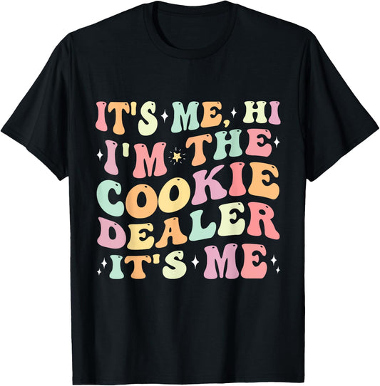 It's Me Hi I'm The Cookie Dealer Scout Troop Scouting Girls T-Shirt - T-Shirt | Black