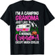 Funny I'm A Camping Grandma Camper Campfire Mothers Day T-Shirt - T-Shirt | Black